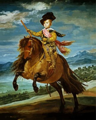 Equestrian Portrait Of Prince Balthasar Charles Velazquez diamond painting