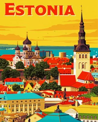 Estonia Poster diamond painting