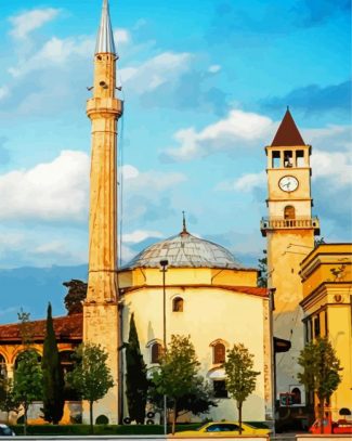 Et Hem Bej Mosque Tirana diamond painting