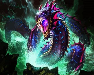 Fantasy Jormungandr Serpent Dragon diamond painting