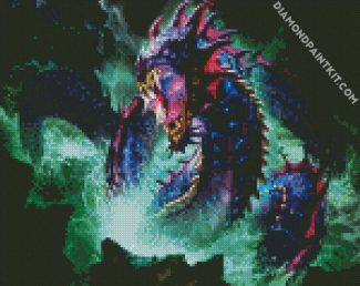 Fantasy Jormungandr Serpent Dragon diamond painting