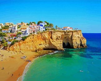 Faro Portugal Beach diamond painting