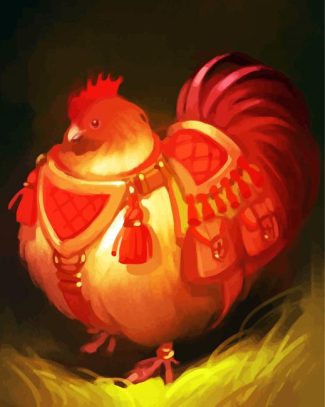 Fat Hen Bird diamond painting