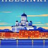 Finland Helsinki Poster diamond painting