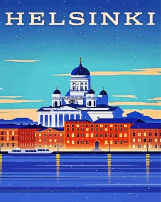 Finland Helsinki Poster diamond painting