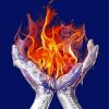 Fire Hands diamond painting