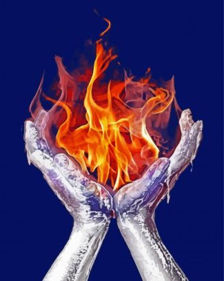 Fire Hands diamond painting