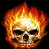 Fire Skull Head diamond painting