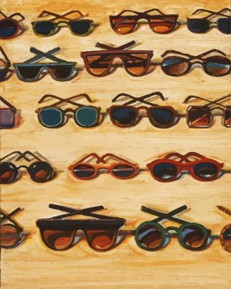 Five Rows Of Sunglasses Thiebaud diamond painting