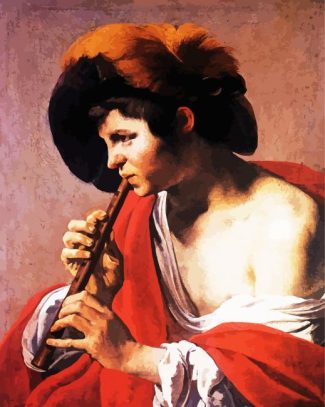 Flutist Boy diamond painting