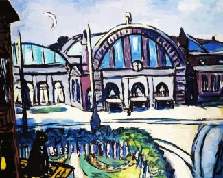 Frankfurt Main Station By Beckmann diamond painting