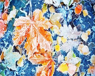 Frost Leaves diamond painting