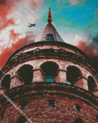 Galata Tower Building diamond painting