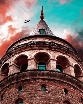 Galata Tower Building diamond painting