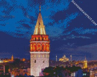 Galata Tower diamond painting