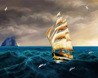 Galleon Sailing Ship diamond painting