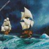 Galleon Sailing Ships In Sea diamond painting