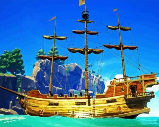 Galleon Ship diamond painting