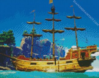 Galleon Ship diamond painting