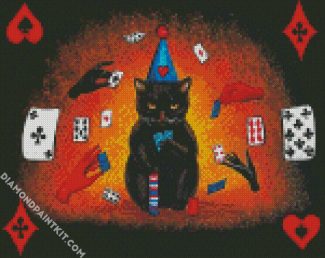 Gamblin Cat diamond painting