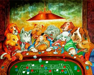 Gamblin Dogs diamond painting