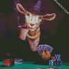 Gambling Goat diamond painting