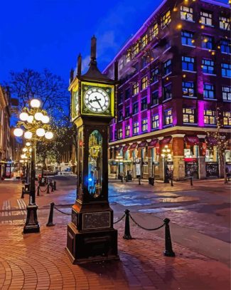 Gastown Steam Clock Vancouver diamond painting