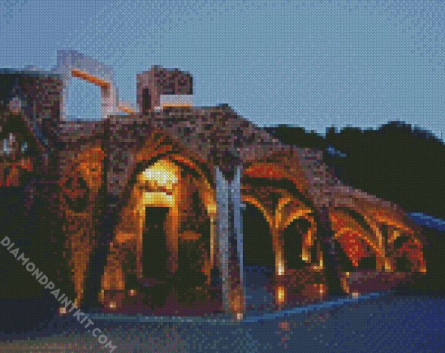 Gaudi Crypt Spain diamond painting