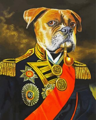 General Dog diamond painting