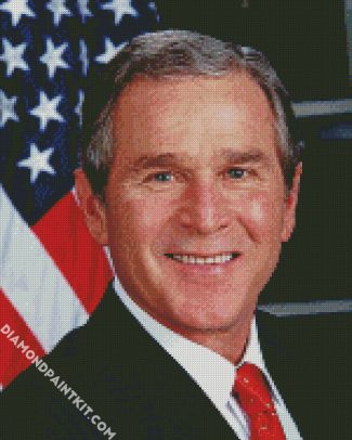 Georg W Bush President diamond painting