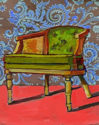 Green Chair diamond painting