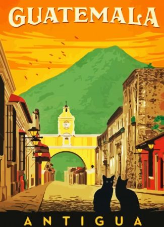 Guatemala City Poster diamond painting