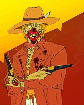 Gunslinger Zombie diamond painting