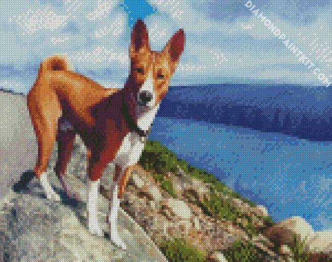 Basenji Dog Art diamond painting