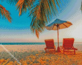 Beach Caribbean In The Bahamas diamond painting