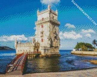 Belem Tower In Lisbon diamond painting