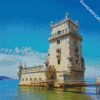 Belem Tower Lisbon Portugal diamond painting