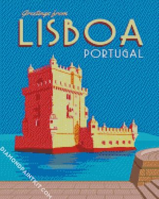 Belem Tower Portugal Poster diamond painting