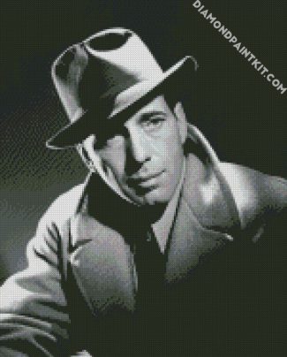 Black And White Humphrey Bogart diamond painting