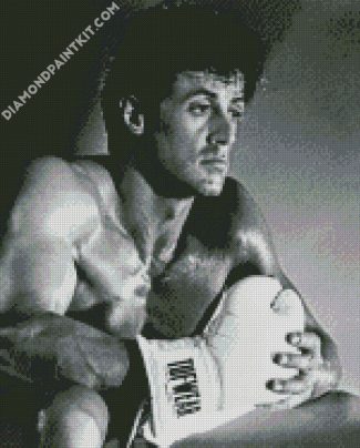 Black And White Rocky Balboa diamond painting