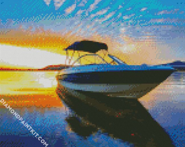 Boating At Sunset diamond painting