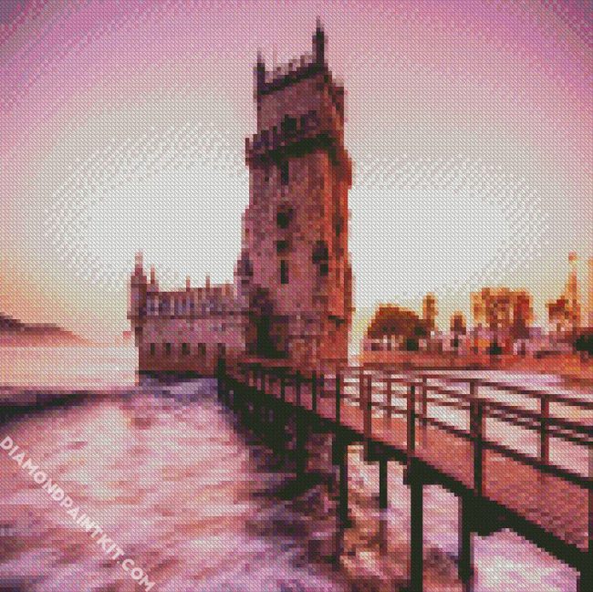 Broad Walk To Belem Tower diamond painting