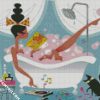 Classy Girl In Bathtub Art diamond painting