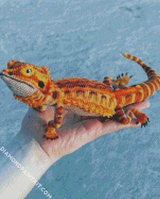 Crochet Bearded Dragon Lizard diamond painting