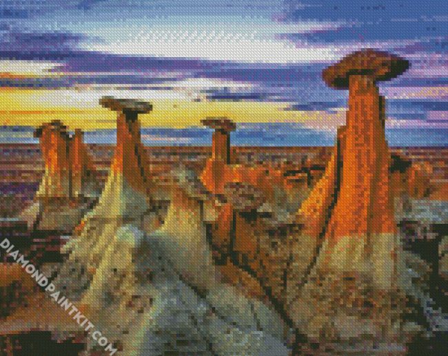 Hoodoos Badlands Park diamond painting