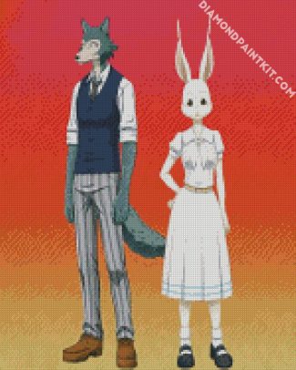 Legosi And Arbu Beastars diamond painting