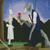 Legosi Giving Flowers To Abru Beastars diamond painting