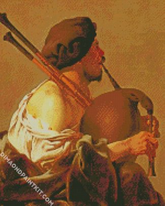 Man Playing Bagpipes diamond painting