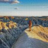 Man On The Top Of Badlands National Park diamond painting