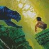 Mowgli And Bagheera Movie diamond painting